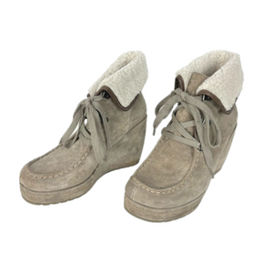 Rocket Dog beige wedge booties